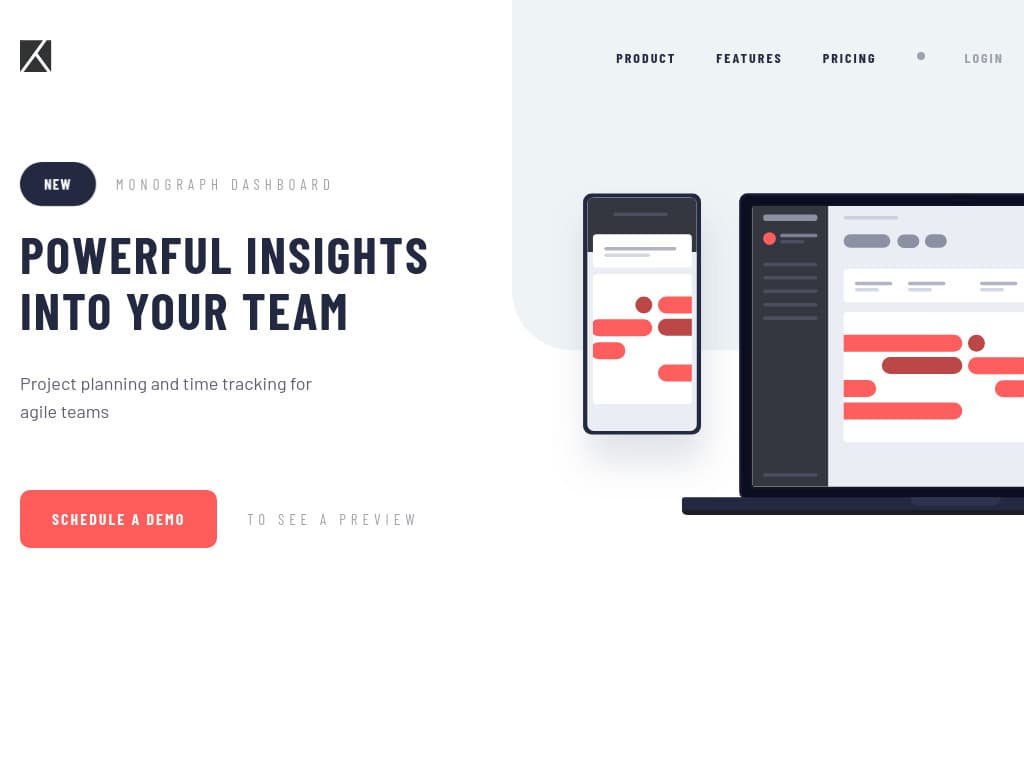Project Tracking Landing Page